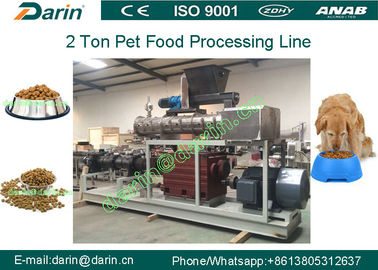 2 Verdrängungs-Maschinen-Haustier-Lebensmittelverarbeitungs-Linie des Tonnen-große Kapazitäts-Edelstahl-304