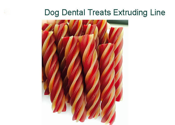 Doppelfarbverdrehte Form-Nahrung- für Haustieremaschinen-Kaugummi-Hundeimbiss-Fertigungsstraße