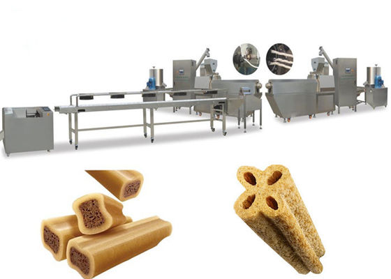 Doppelfarbverdrehte Form-Nahrung- für Haustieremaschinen-Kaugummi-Hundeimbiss-Fertigungsstraße