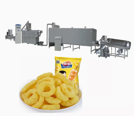 CE-Zertifikat Chips und Snacks Maisspuff-Extrudermaschine SS304 380v 50hz 400-500kg/h