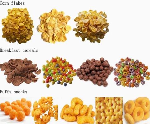 CE-Zertifikat Chips und Snacks Maisspuff-Extrudermaschine SS304 380v 50hz 400-500kg/h