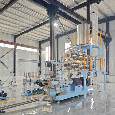 6 Sätze Formen Trockenfutter Extruder Maschine für Fischfutter mit Doppelschnecke