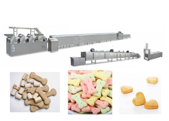 Volle automatische Hundekekserzeugungs-Maschine, Edelstahl-Haustier-Lebensmittelverarbeitungs-Linie
