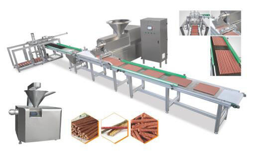 Volles automatisches maximales die Fleisch-Haustier-stoßartigen Imbisse 100%, die Maschinen-Kälte machen, verdrängten