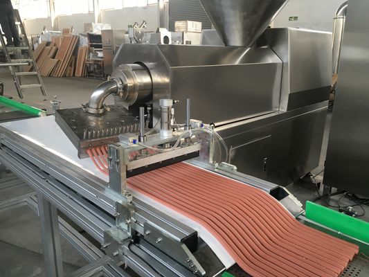 Automatisches Behälter-System-Haustier-Lebensmittelproduktions-Fließband zur Fleisch-Streifen-Verarbeitung