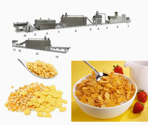 Neue Edelstahl Cornflakes-Verarbeitungslinie Doppelschneckenextruder-Maschine