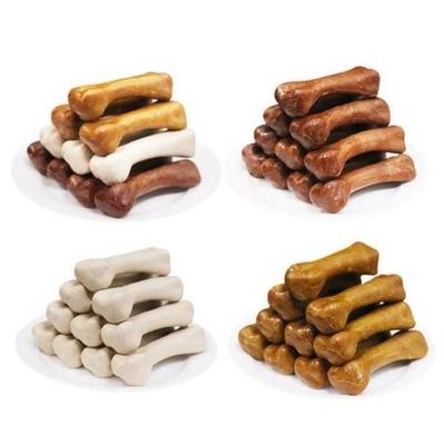 Gepresste ungegerbte Schlachthaut entbeint das Haustier, das den Knochen kaut, der Maschinen-Siemens-Touch Screen herstellt