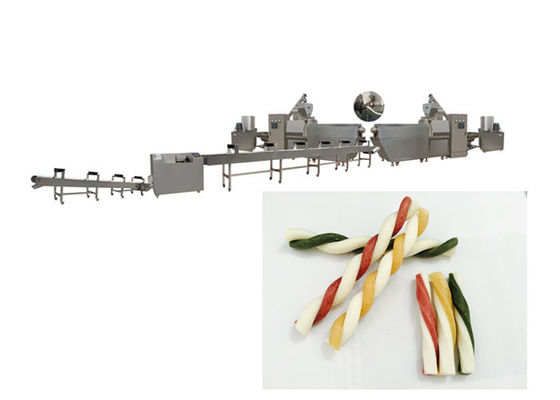 Hühnchen-Speck-Natur-Vier-Sterne-Twisted-Sticks-Hunde-Dental-Leckerlis-Herstellungsmaschine