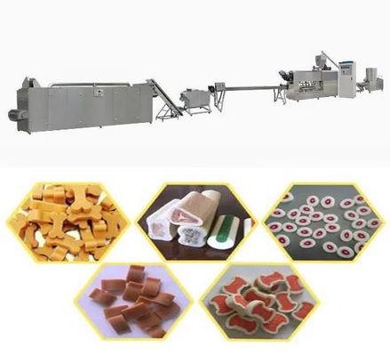 Zahnpflege verdrehte Haustier-Imbisshundefutter-Herstellermaschine 145kw 100kg/hr