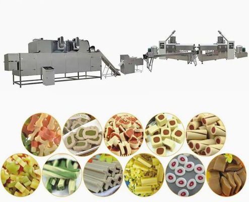 Zahnpflege verdrehte Haustier-Imbisshundefutter-Herstellermaschine 145kw 100kg/hr