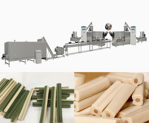 Single Screw Pet Chewing Snack Dog Food Extruder Machine / Feed Extruder Machine