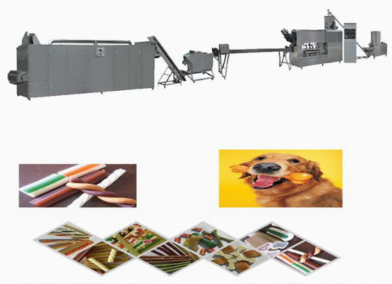 Single Screw Pet Chewing Snack Dog Food Extruder Machine / Feed Extruder Machine