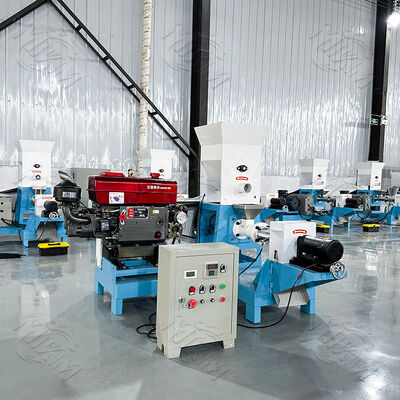 MIKIM Dieselmotor Schwimmfutter-Pelletmaschine Pellets Maschinen für Tierfutter Fisch, geeignet für alle Outdoor-/stromfreien Szenarien, dieselbetrieben für höhere Zuverlässigkeit!