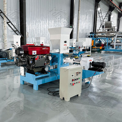 MIKIM Dieselmotor Schwimmfutter-Pelletmaschine Pellets Maschinen für Tierfutter Fisch, geeignet für alle Outdoor-/stromfreien Szenarien, dieselbetrieben für höhere Zuverlässigkeit!