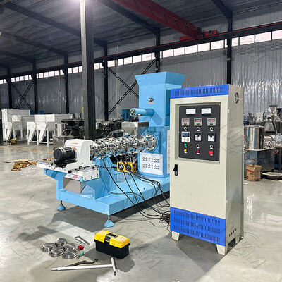 Einzel-Schnecken-Schwimmfischfutter-Herstellungsmaschine Elektrisch 250kg/H Katzen-Nassfutter Vogel Haustier Papagei Tilapia Wels Fisch Hund Pellets Futterherstellungsmaschine zur Verwendung