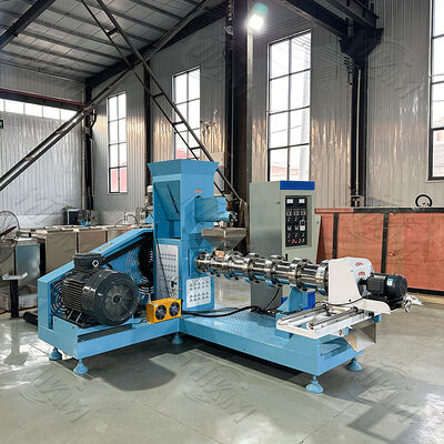 Einzel-Schnecken-Schwimmfischfutter-Herstellungsmaschine Elektrisch 250kg/H Katzen-Nassfutter Vogel Haustier Papagei Tilapia Wels Fisch Hund Pellets Futterherstellungsmaschine zur Verwendung