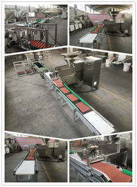 Edelstahl-Haustier-Lebensmittelproduktions-Fließband Fleisch-Streifen, der mit Selbstbehälter-System sich bildet