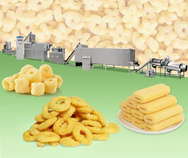 Hochleistungsmaschine mit mittlerer Kapazität zur Herstellung von Puff Corn Snacks 380v SS304
