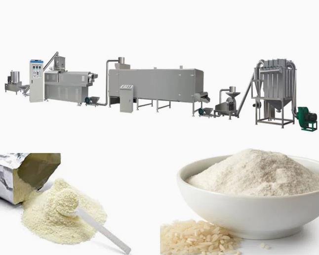 Ernährungspulver-Nahrungsmittelextruder-der maschinellen Bearbeitung des reis-150kg/hr Linie
