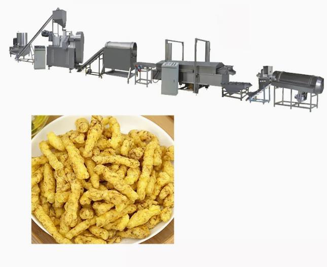 Vielzahl formt Prozesslinie der 2D Erbsensojaextrudermaschine des Snack-Foods der Kugel 3D knusperigen