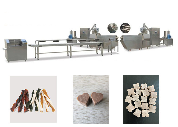 Torsions-Doppelfarbhundeimbiss-Haustier, welches die Maschine kaut Lebensmittelproduktion herstellt