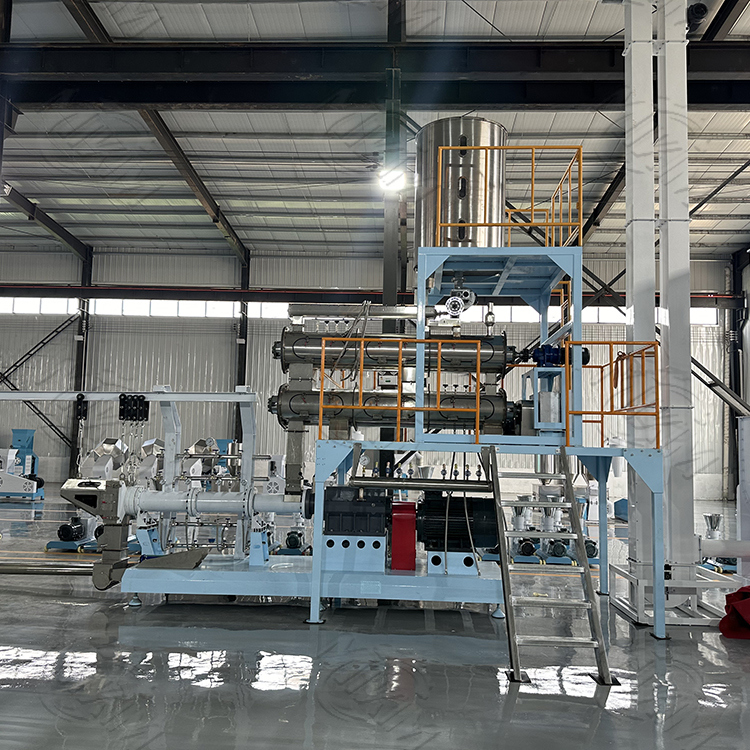 Extruder für Tiernahrung Fischpellets Produktionslinie 5300 x 1100 x 2300 mm