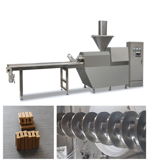 Automatisches Haustier-Lebensmittelproduktions-Fließband Haustierfleisch-Imbissmaschine des Edelstahls materielle