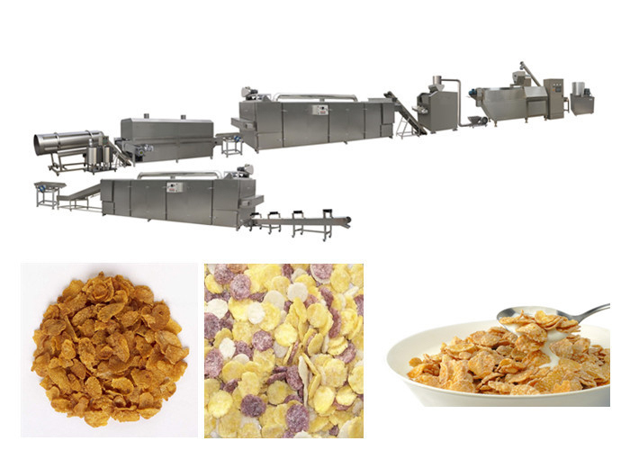 Stahl-Siemens Motorvolle automatische Frühstückskost- aus GetreideCorn- Flakesverdrängungs-Maschine Stailess PLC