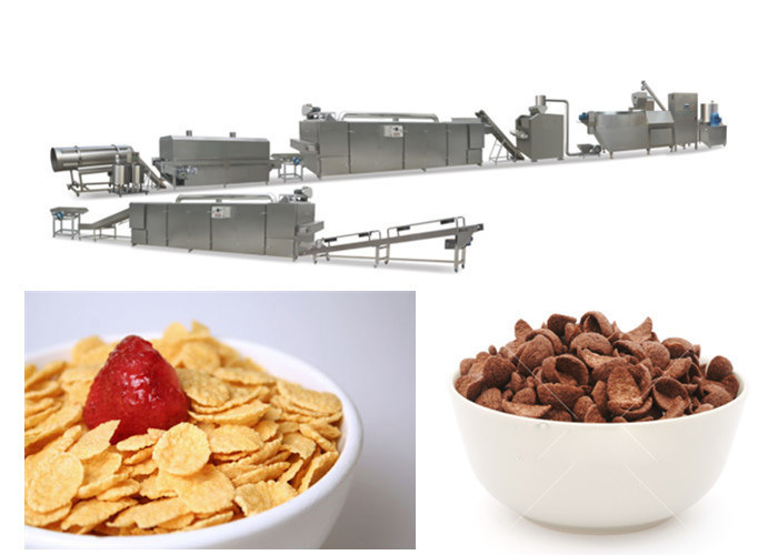 Getreide-Corn Flakes, die Maschinen-Imbiss-Produktlinie-Siemens PLC-Touch Screen herstellen