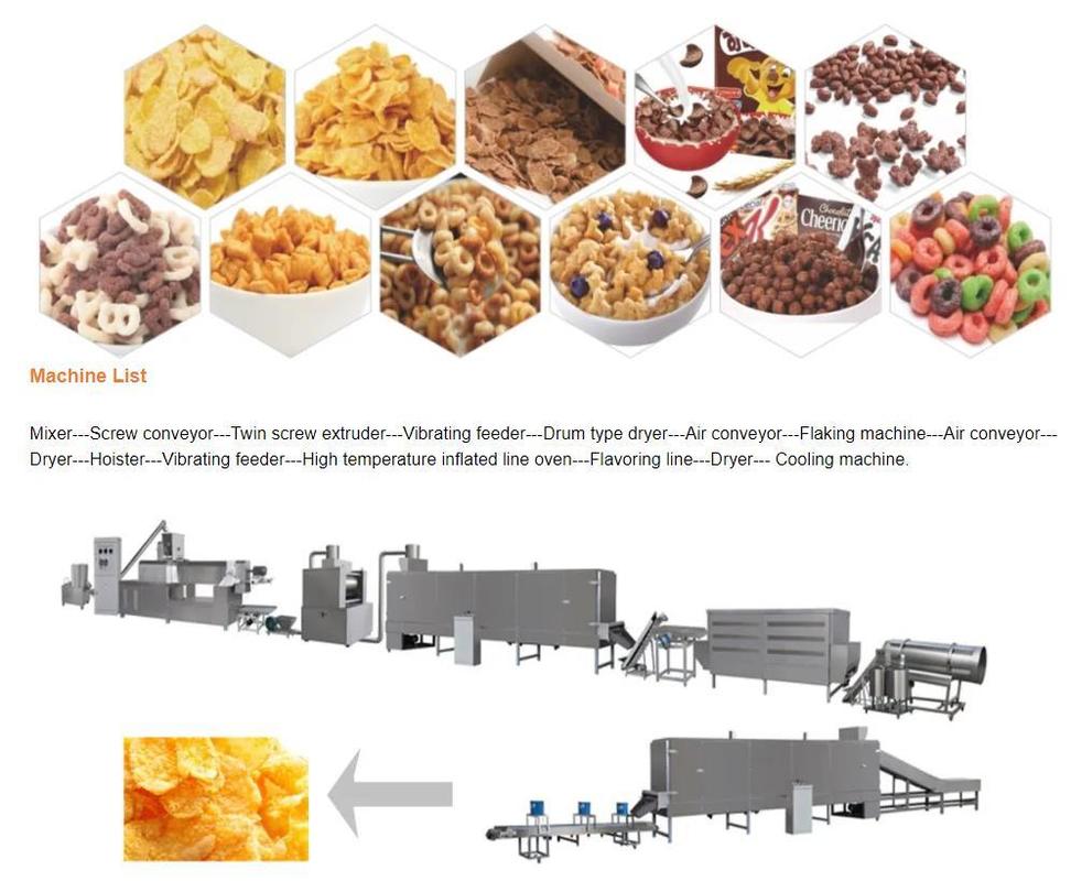Corn- Flakesfertigungsstraße des Frühstücks-Müsliriegel-/mit CER Standard