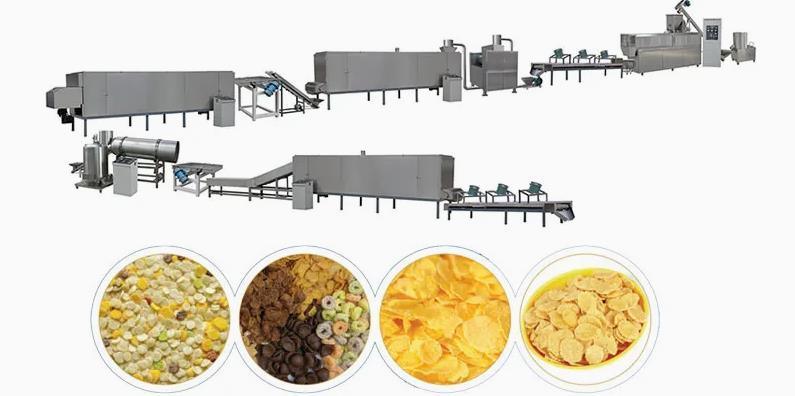 Hauch-Imbisse/Corn Flakes/Mais blättern ab, Maschine, Corn- Flakesmaschinerie herstellend