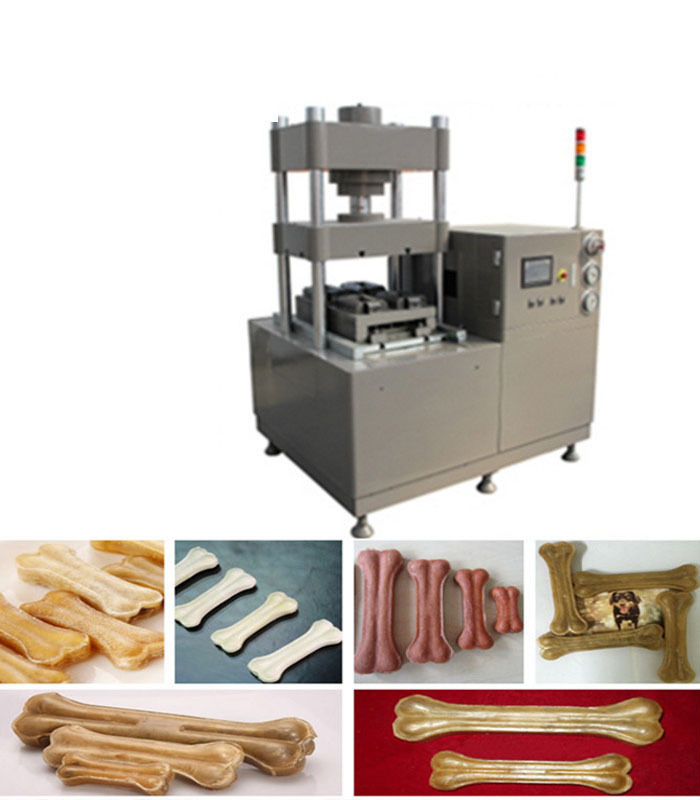 Maschine zur Herstellung von Hundeknochen aus gepresstem Rohhaut