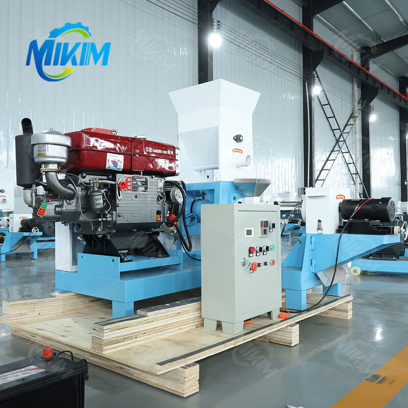 MIKIM Diesel Engine 20-50kg/h floating fish feed pellet making machine 5.5KW Customizable Voltage Motor Fish Feed Pellet Making Machine 